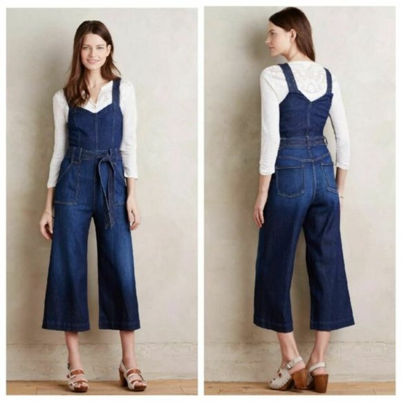 7 For All Mankind Pants - 7 For All Mankind Wide Legged Jumpsuit Anthro